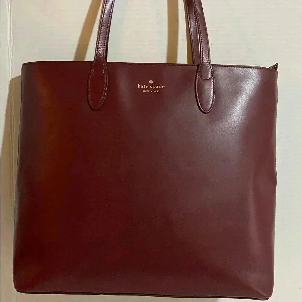 Kate spade plum leather satchel handbag